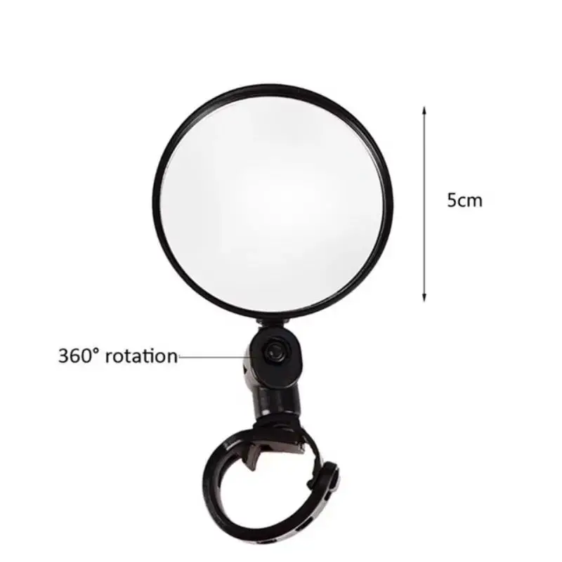 2/1pcs Universal Handle Bike Rear Mirrors 360 Degree Rotation Bicycle Riding Rearview Mirrors for Mountain Bike Electric Scooter