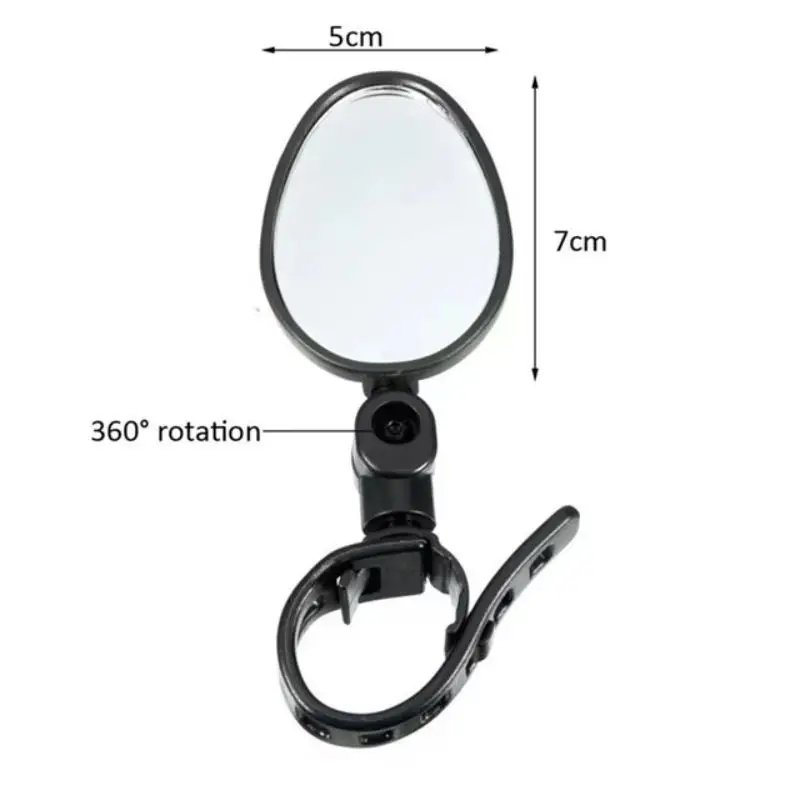 2/1pcs Universal Handle Bike Rear Mirrors 360 Degree Rotation Bicycle Riding Rearview Mirrors for Mountain Bike Electric Scooter