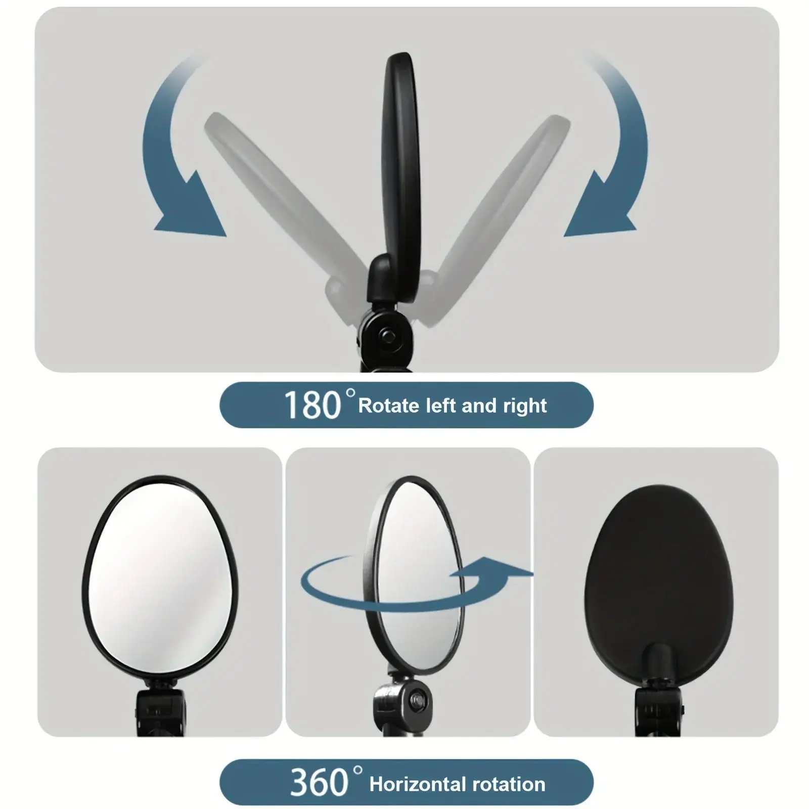 2/1pcs Universal Handle Bike Rear Mirrors 360 Degree Rotation Bicycle Riding Rearview Mirrors for Mountain Bike Electric Scooter
