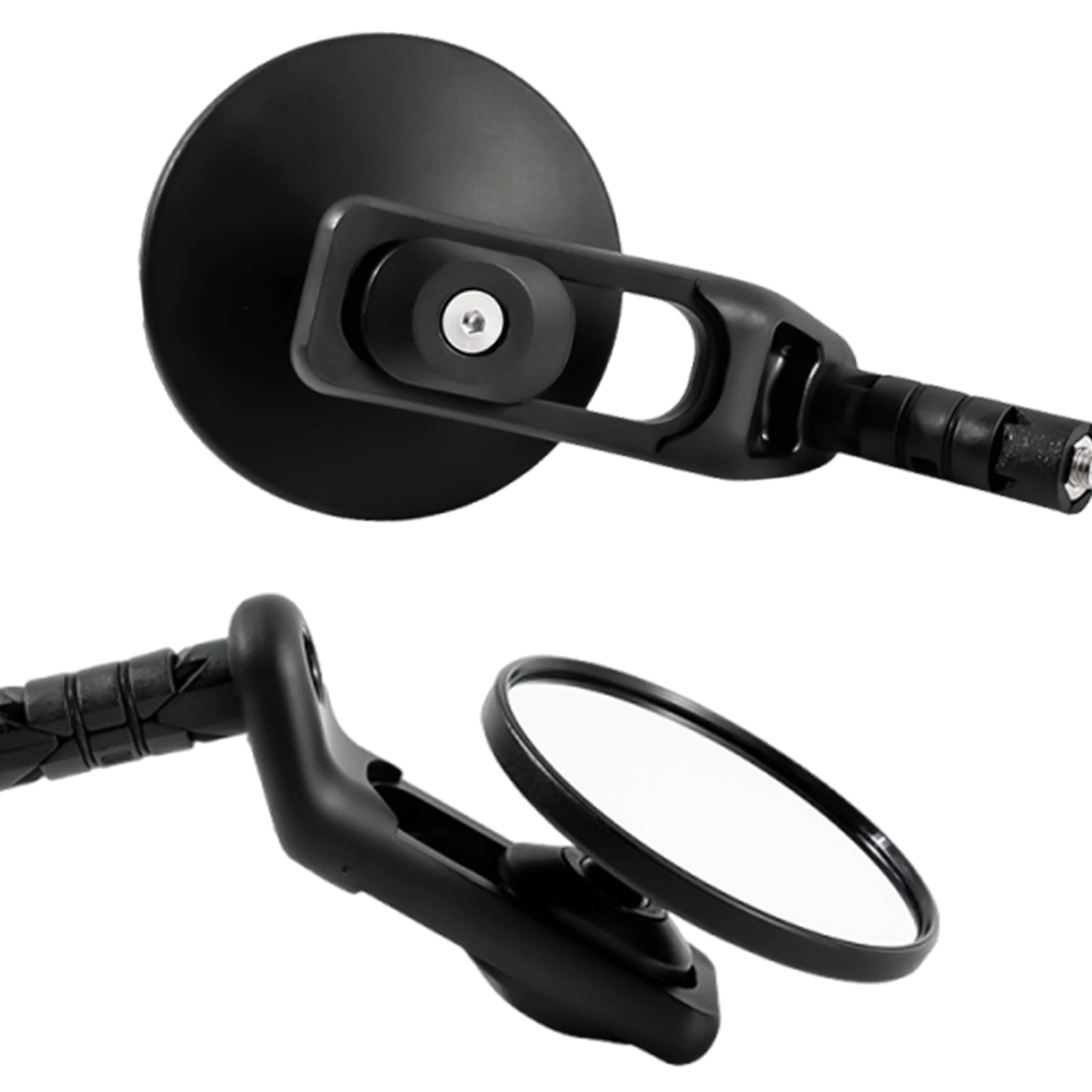 360° Adjustable Handlebar Plug Rearview Mirror Rotatable Bicycle Rearview Mirror Handlebar End Wide-Angle Cycling Mirrors Access