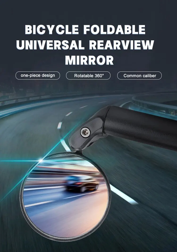 Universal Bicycle Rearview Mirror Adjustable Rotate Wide Angle Cycling Handlebar Rear View Mirrors for MTB Road Accessories
