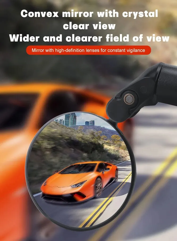 Universal Bicycle Rearview Mirror Adjustable Rotate Wide Angle Cycling Handlebar Rear View Mirrors for MTB Road Accessories