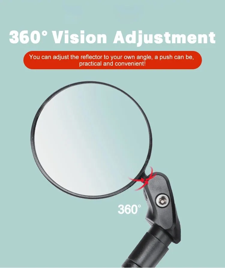 Universal Bicycle Rearview Mirror Adjustable Rotate Wide Angle Cycling Handlebar Rear View Mirrors for MTB Road Accessories