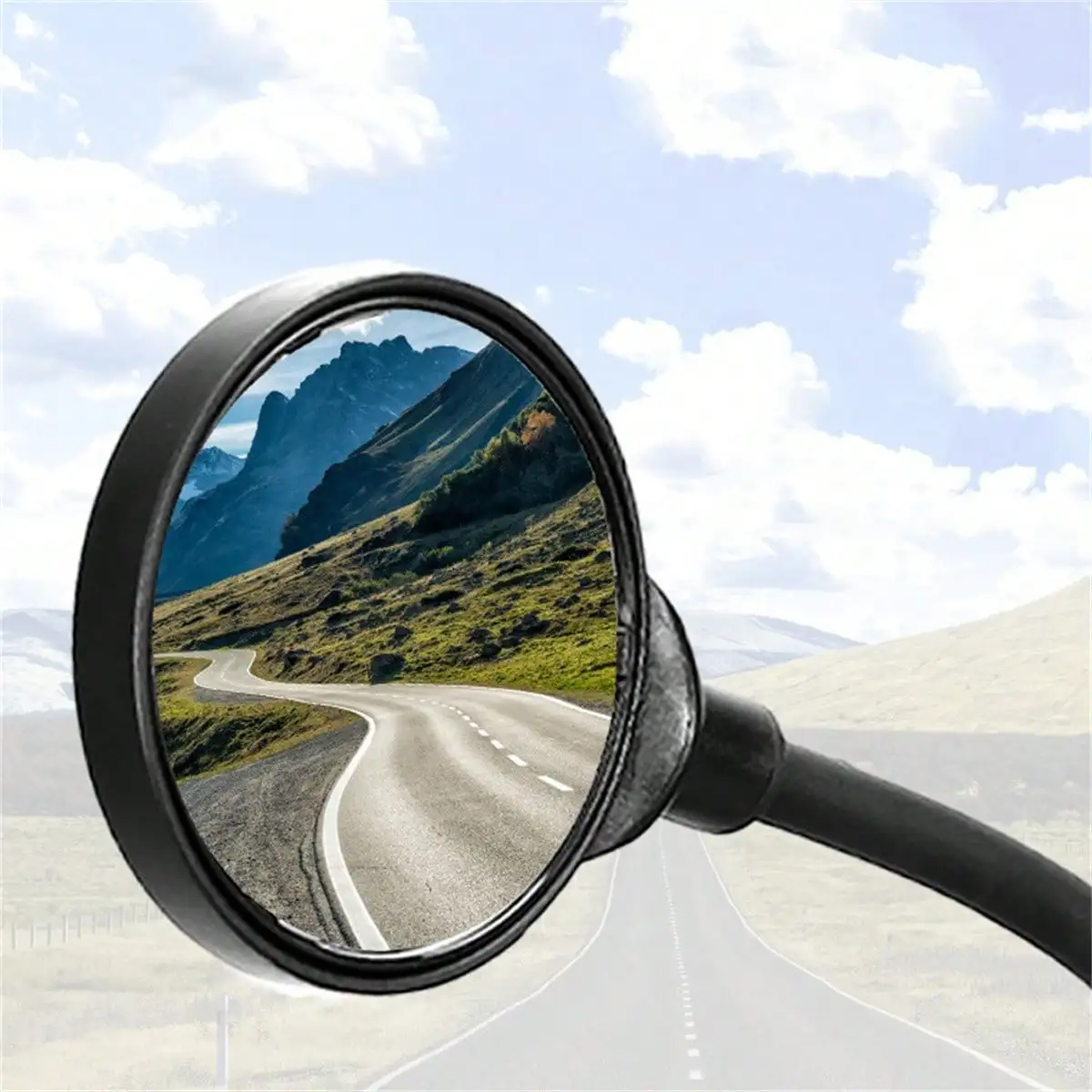 1PC Bicycle 360 Degree Rotation Adjustable Hose Rearview Mirror Super Light and Easy To Remove Reflective Handlebar Mirror