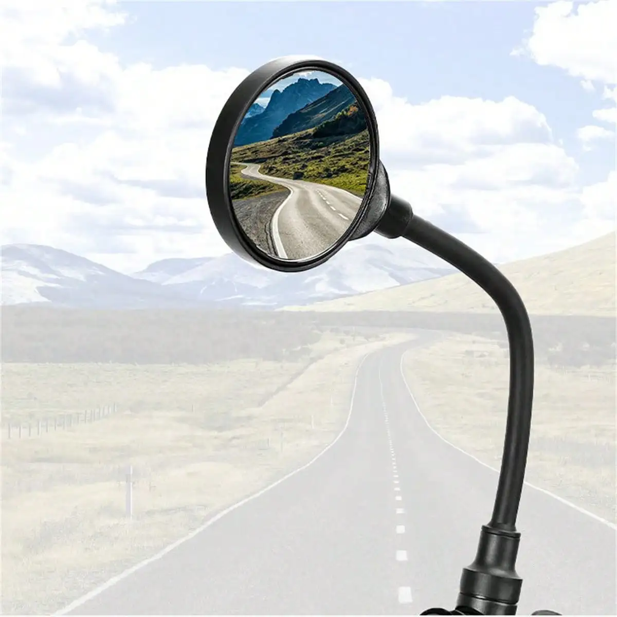 1PC Bicycle 360 Degree Rotation Adjustable Hose Rearview Mirror Super Light and Easy To Remove Reflective Handlebar Mirror