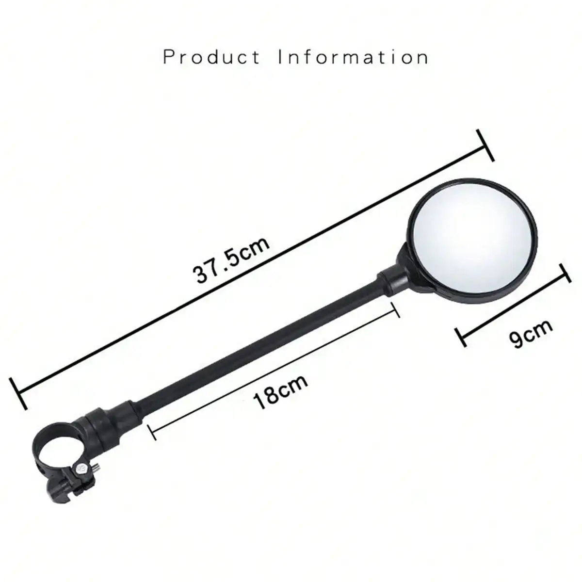 1PC Bicycle 360 Degree Rotation Adjustable Hose Rearview Mirror Super Light and Easy To Remove Reflective Handlebar Mirror