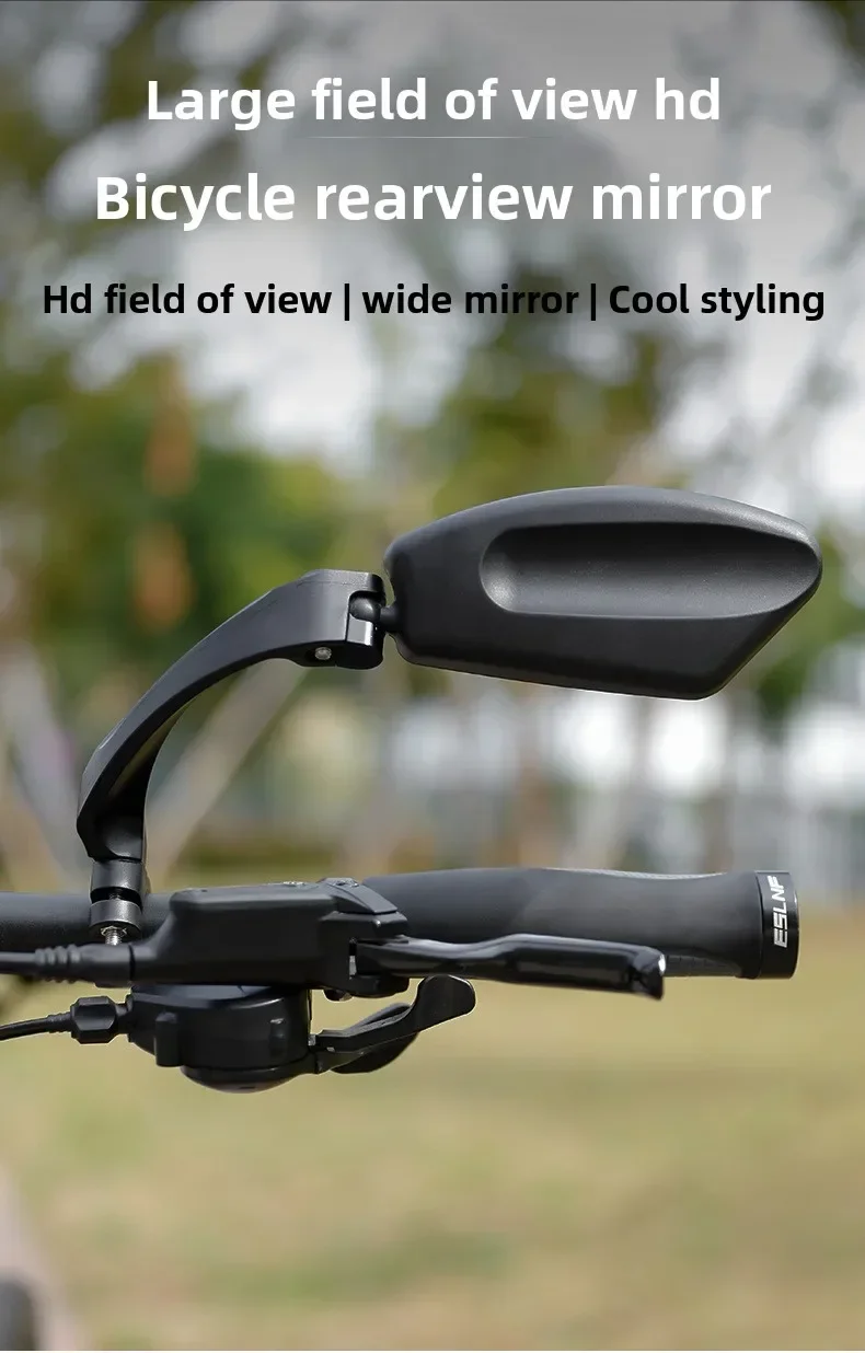 Stainless Steel HD Lens Bike Rear VIew Mirror 360° Rotatable MTB Rear Mirror Widen Big View Road Bicycle Mirror Bike Accessories