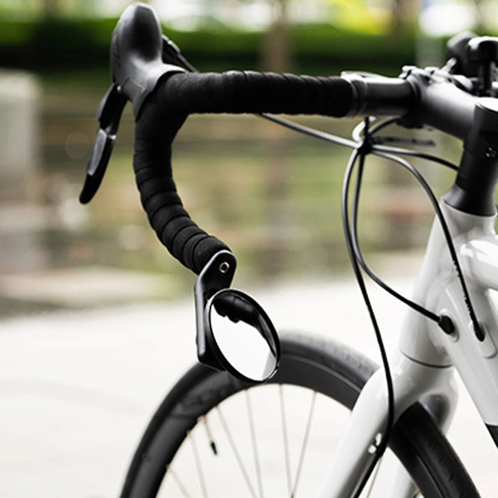 360° Adjustable Handlebar Plug Rearview Mirror Rotatable Bicycle Rearview Mirror Handlebar End Wide-Angle Mirrors Bike Accessory