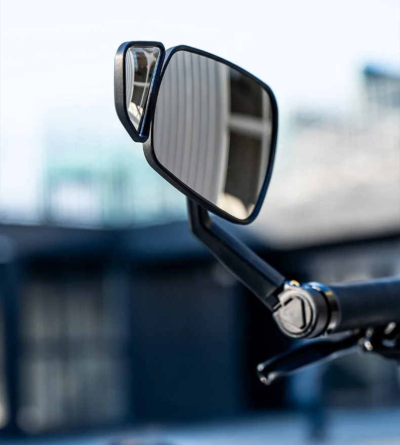 Mountain Bike Handlebar End Rearview Mirror Adjustable Wide-Angle Convex Cycling Mirror Bar-End Insert Bicycle Safety MTB Part