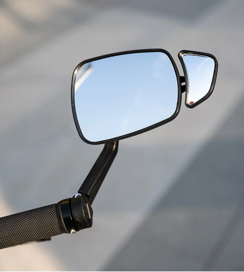 Mountain Bike Handlebar End Rearview Mirror Adjustable Wide-Angle Convex Cycling Mirror Bar-End Insert Bicycle Safety MTB Part