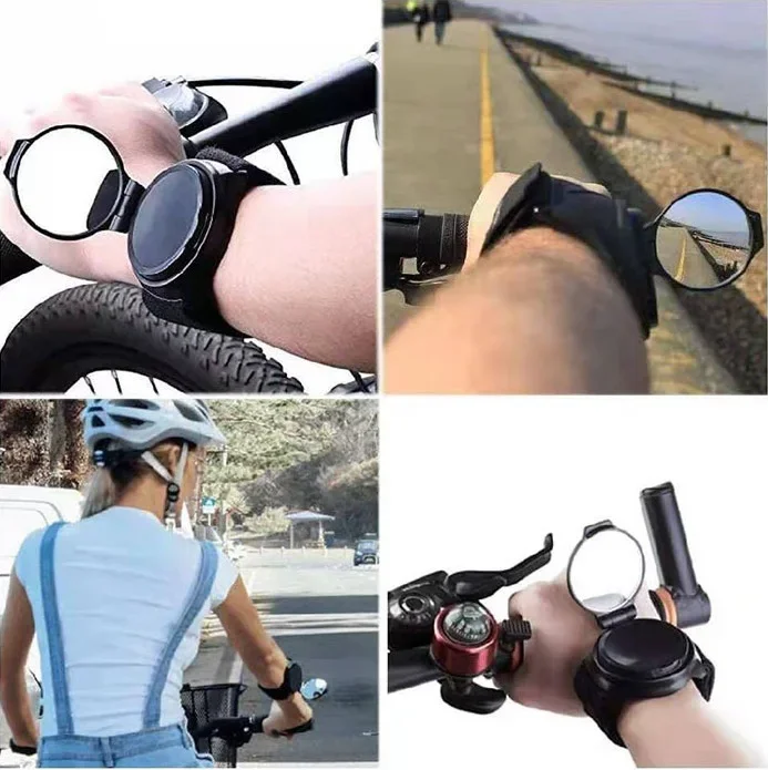 1-6PCS Universal Bicycle Rearview Mirror Adjustable Rotate Wide-Angle Cycling Handlebar Rear View for MTB Road Bike Accessories