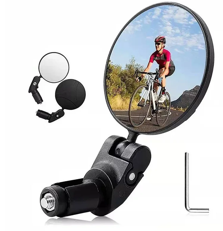 1-6PCS Universal Bicycle Rearview Mirror Adjustable Rotate Wide-Angle Cycling Handlebar Rear View for MTB Road Bike Accessories