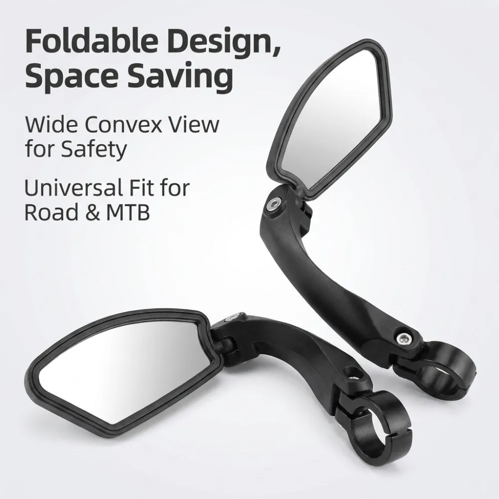 Bicycle Rearview Mirror Wide Range Adjustable Angle Reflector Scooter Bicycle Rearview Mirror Bicycle Handlebar Mirror