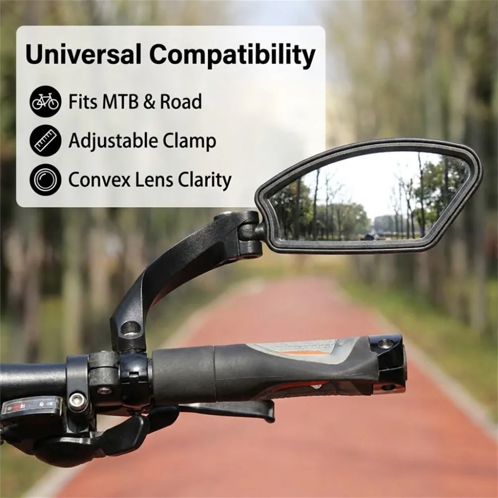 Bicycle Rearview Mirror Wide Range Adjustable Angle Reflector Scooter Bicycle Rearview Mirror Bicycle Handlebar Mirror