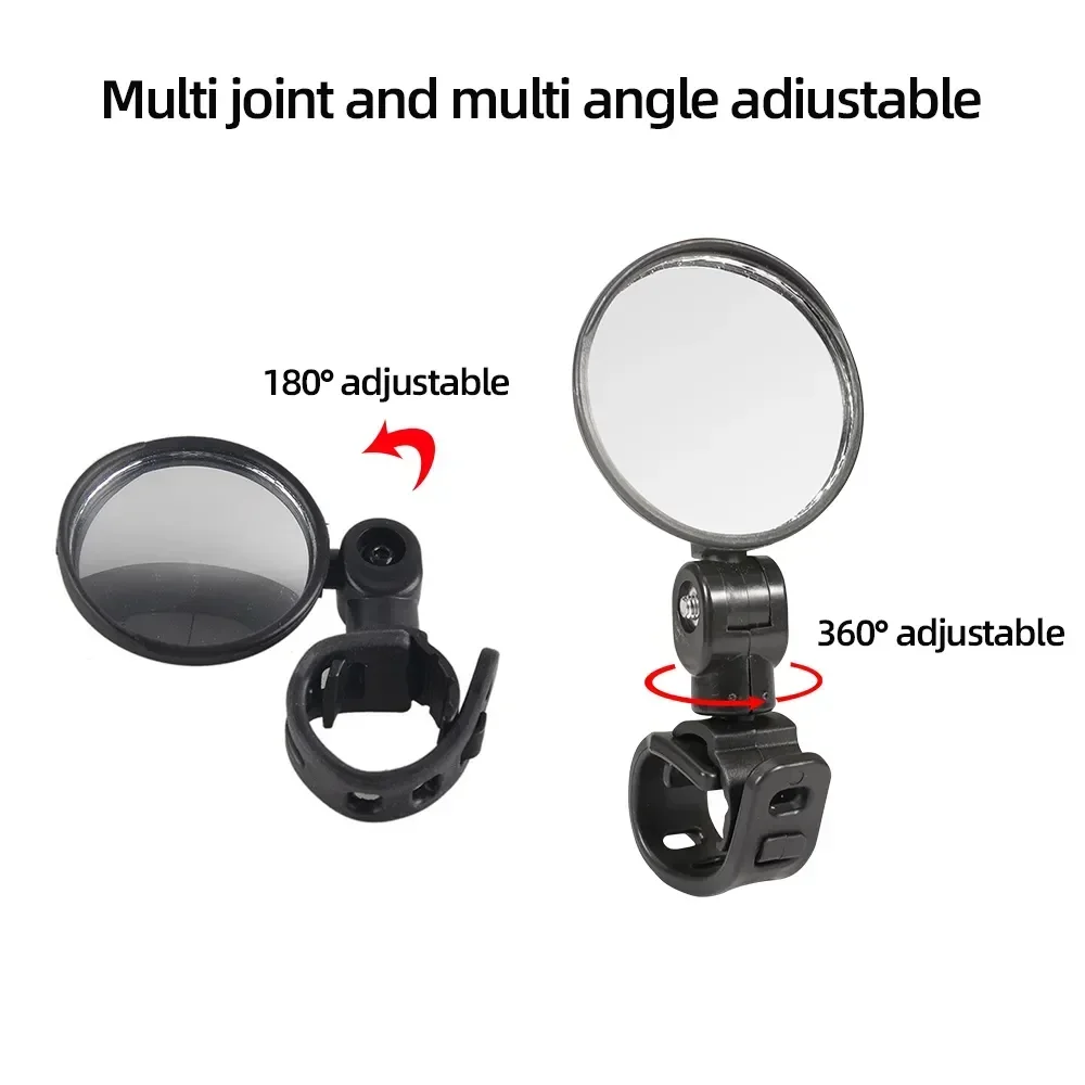 1-4pcs Bicycle Rearview Mirror Adjustable Rotate Wide-Angle Cycling Handlebar Rear View Mirrors for MTB Road Bike Accessories