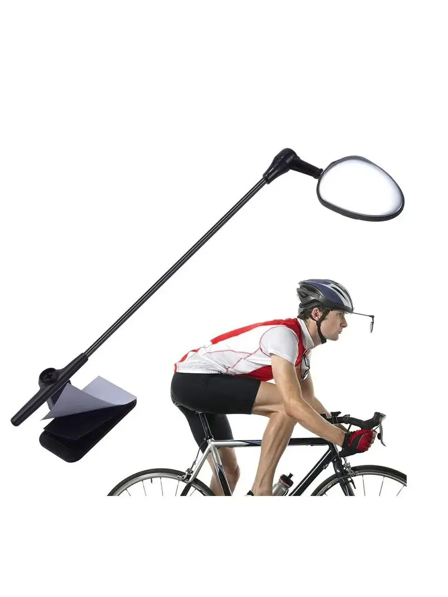One/two bicycle helmet mirrors, bicycle rearview mirror, 360-degree rotating 9.25x3.07-inch ABS universal adjustable bicycle rea