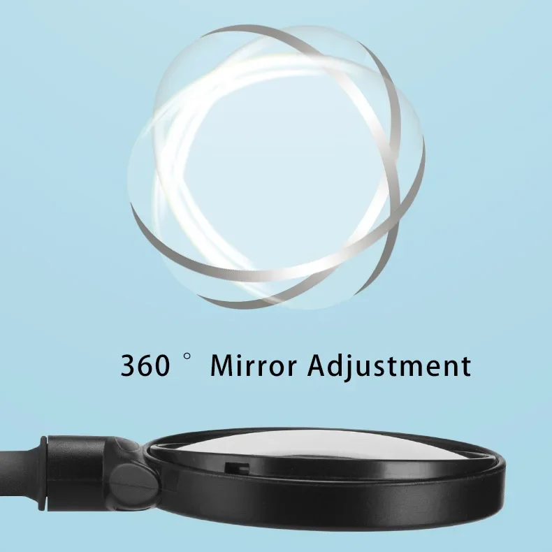 1/2PCS Bike Rearview Mirrors 360° Adjustable Handlebar Mirror with Bendable Hose for MTB Road Motorcycle