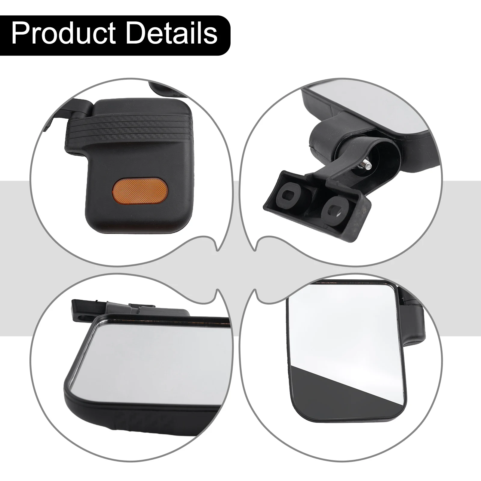 2pcs Left Right Electric Tricycle Mirror Closed For 360 Rotated Adjust Rearview Mirror For Jin Peng High Definition Ebike Mirror