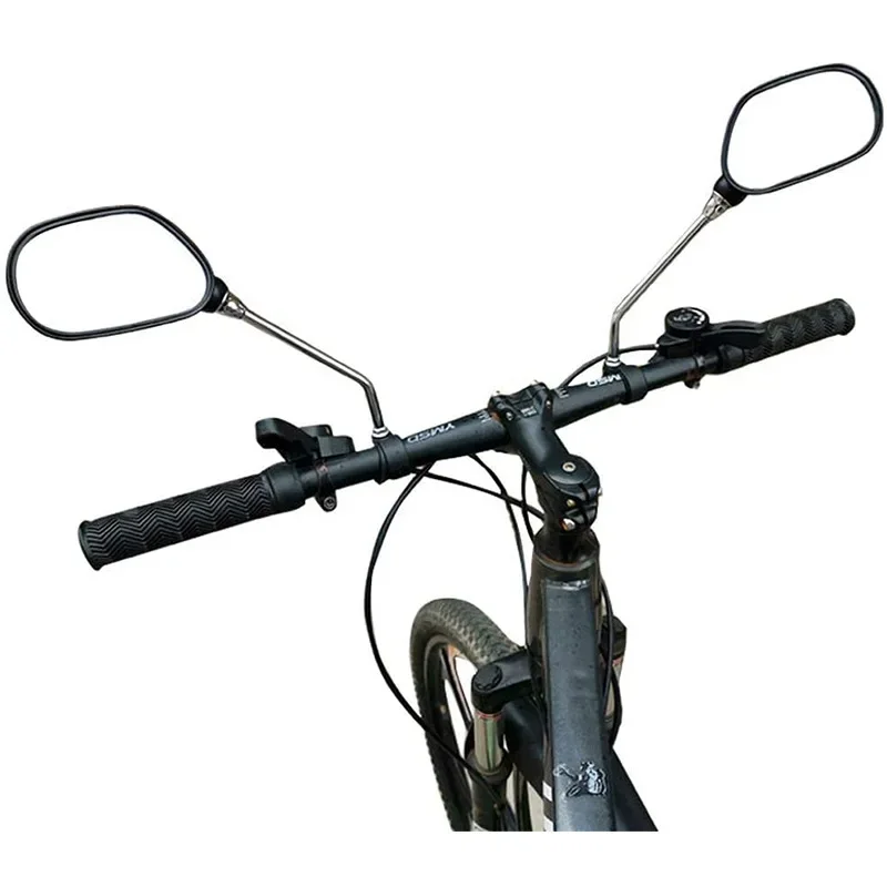 2pcs Bicycle Rearview Mirror Reflector Angle Adjustable Left Right Mirrors Outdoor Safety Riding Bicycle Handle Rearview Mirror
