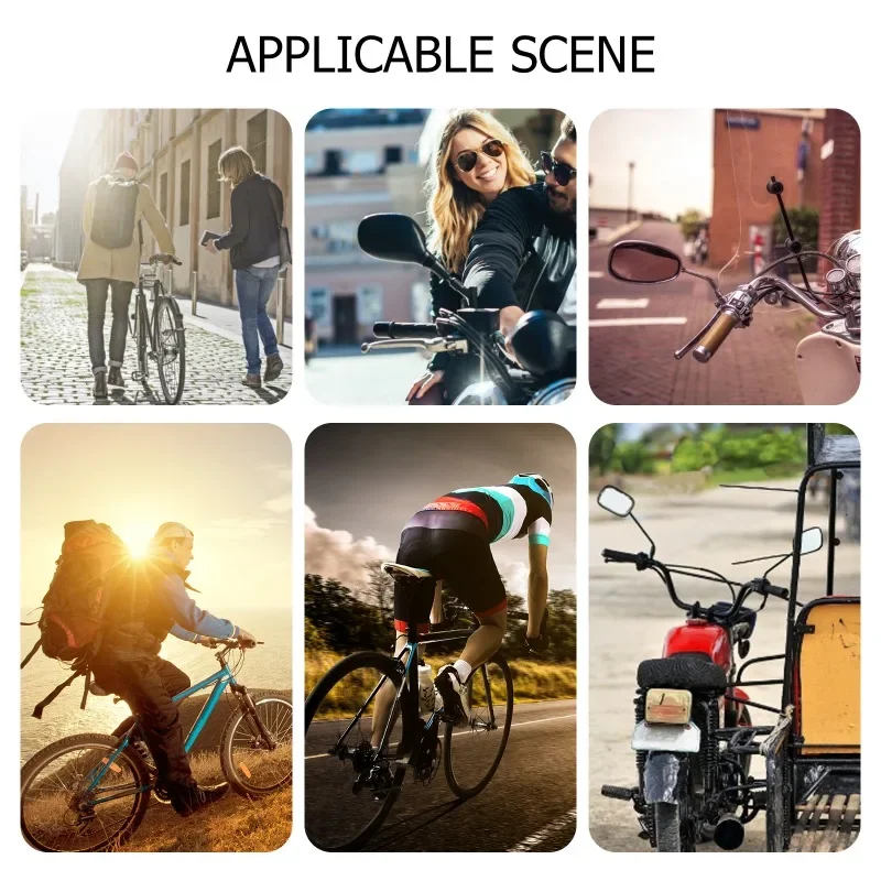 2pcs Bicycle Rearview Mirror Reflector Angle Adjustable Left Right Mirrors Outdoor Safety Riding Bicycle Handle Rearview Mirror