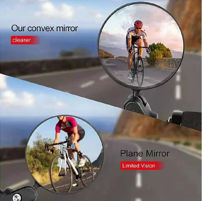 1-6PCS Universal Bicycle Rearview Mirror Adjustable Rotate Wide-Angle Cycling Handlebar Rear View for MTB Road Bike Accessories