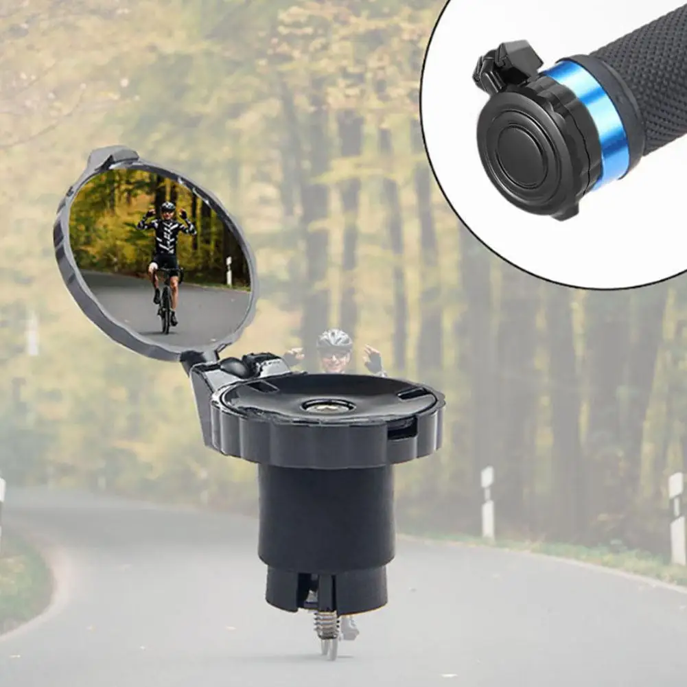 Bicycle Handlebar Plug Rearview Mirror Adjustable Rotate Bike Handlebar Plug Rear View Mirror For MTB Road Bike Accessories