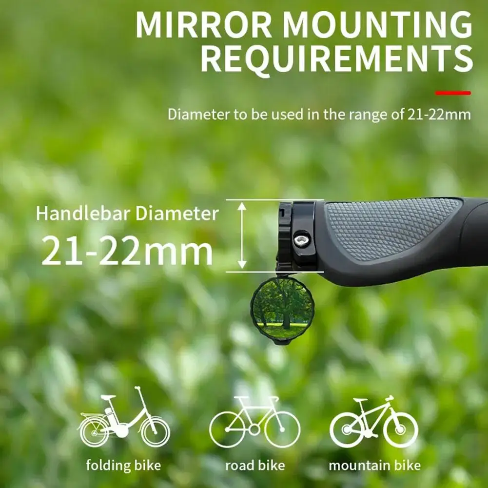 Bicycle Handlebar Plug Rearview Mirror Adjustable Rotate Bike Handlebar Plug Rear View Mirror For MTB Road Bike Accessories