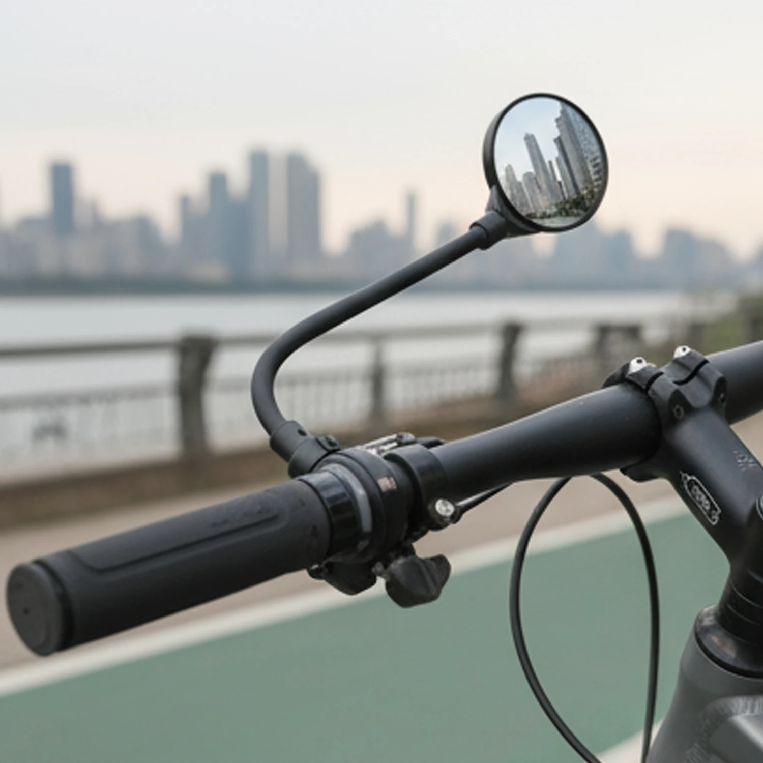 Wide Angle Bike Mirror 360 Rotatable Rearview Mirror for Bicycle Handlebar Thickened Aluminum Tube Anti Shock Convex Mirror