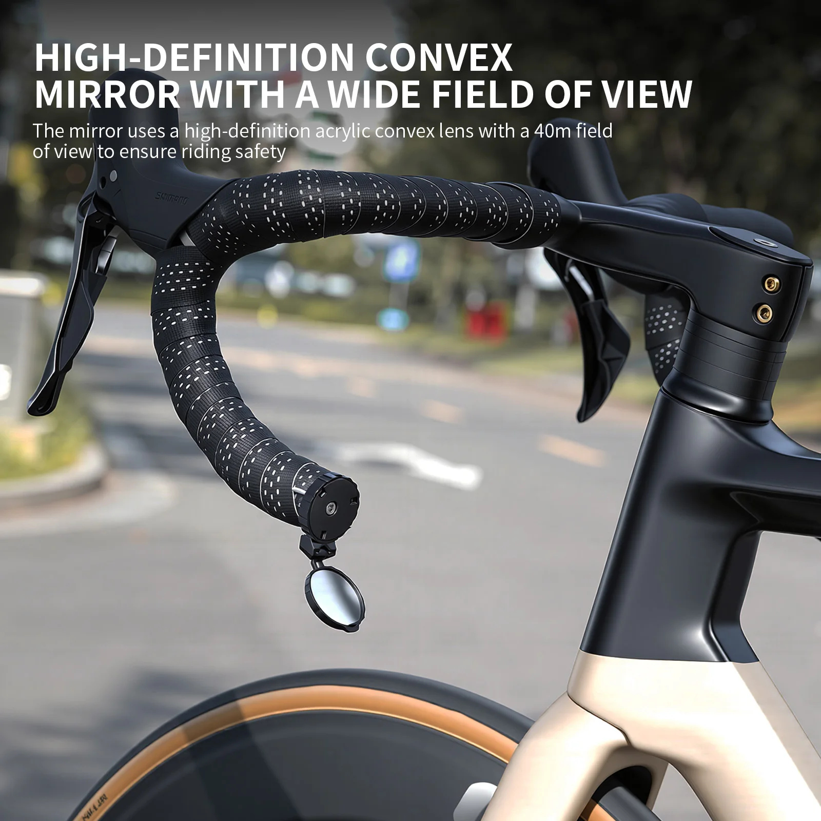 Bicycle Mini Handlebar Rearview Mirror Adjustable Rotate Clear Cycling Convex View Mirrors for MTB Road Bike Accessories