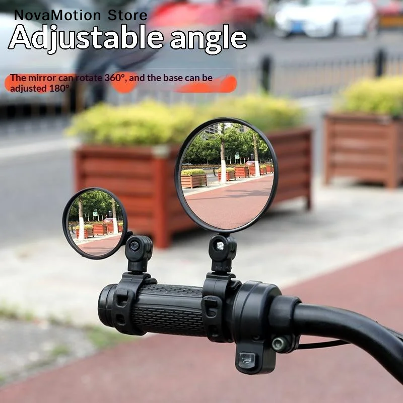 [NM]Bicycle Rearview Mirror Set,360 ° Rotatable,with Left And Right Adjustment Mounting,Suitable For Cycling And Outdoor Sports