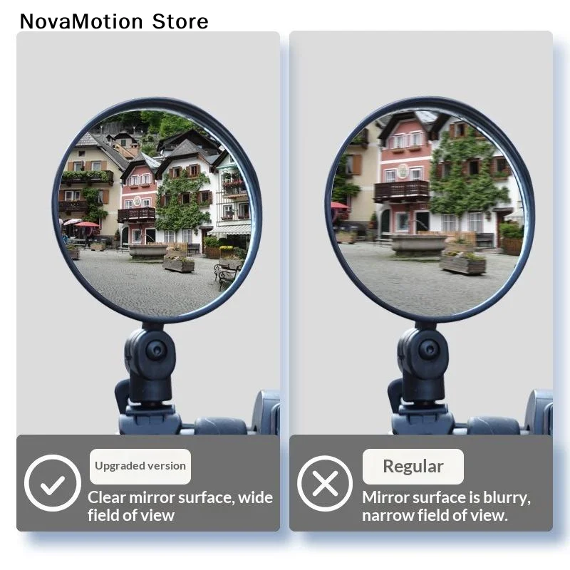 [NM]Bicycle Rearview Mirror Set,360 ° Rotatable,with Left And Right Adjustment Mounting,Suitable For Cycling And Outdoor Sports