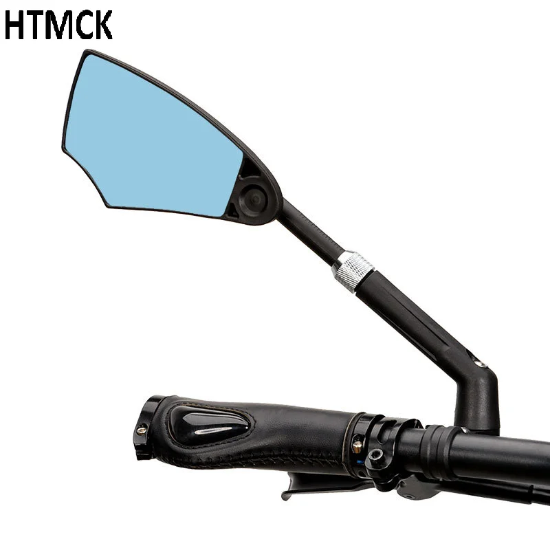HTMCK Anti-Glare Bicycle Rearview Mirror Handlebar Scooter Accessory Wide Range Back Sight View Reflect for Cycling Safety
