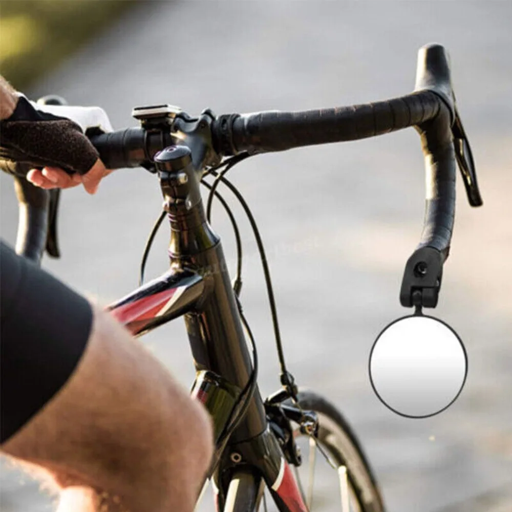 New Bicycle Bar End Mirror 360° Rotating Rearview Mountain Bike Rear View