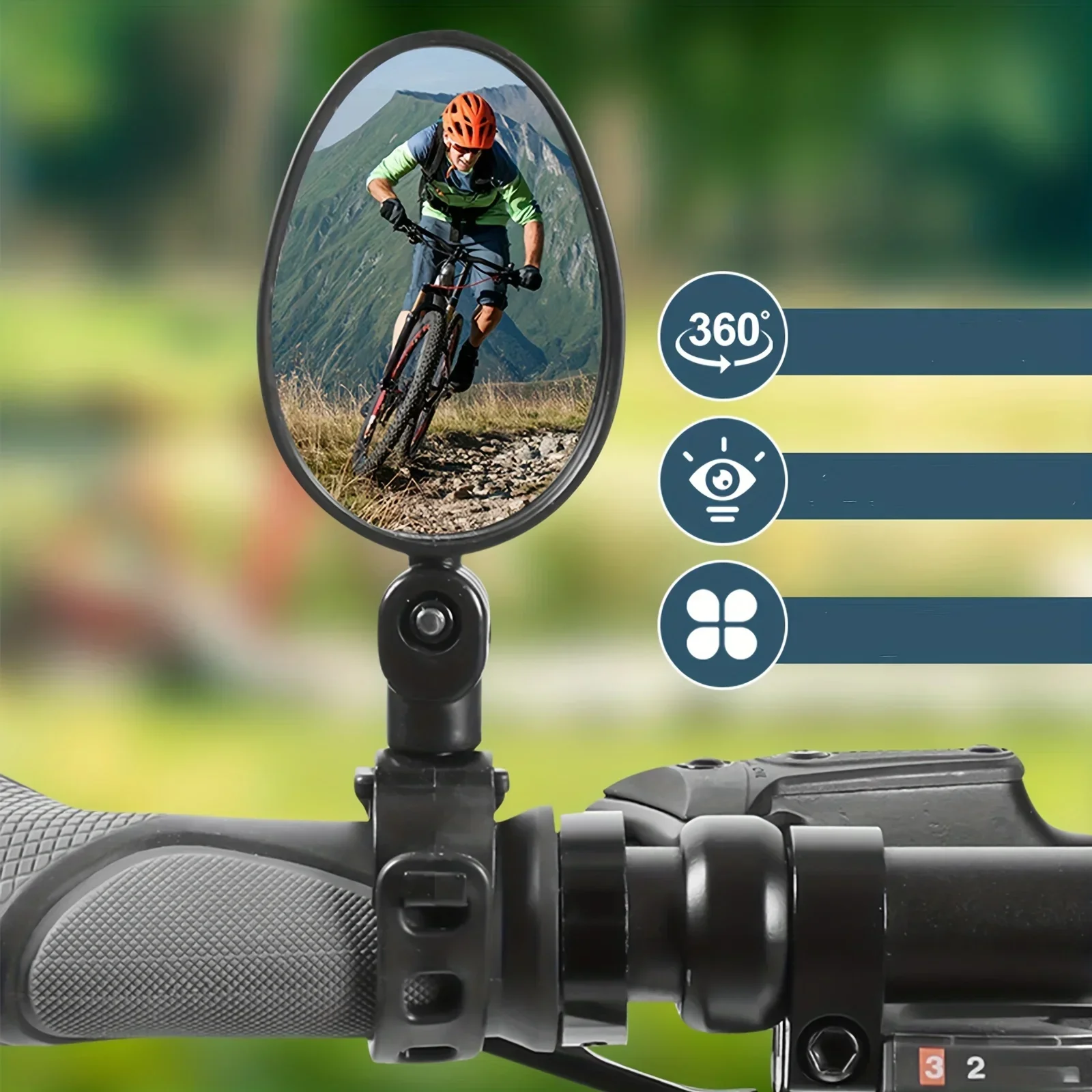 1/3/5PCS Bicycle Rearview Mirror 360 Degree Adjustable Rotatable Universal Cycling Handlebar Rear View Mirrors for MTB Road Bike