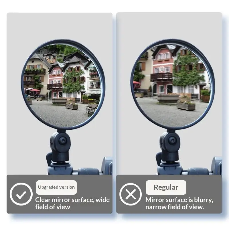 ~New Bicycle Rearview Mirror Set,360 ° Rotatable,with Left And Right Adjustment Mounting,Suitable For Cycling And Outdoor Sports