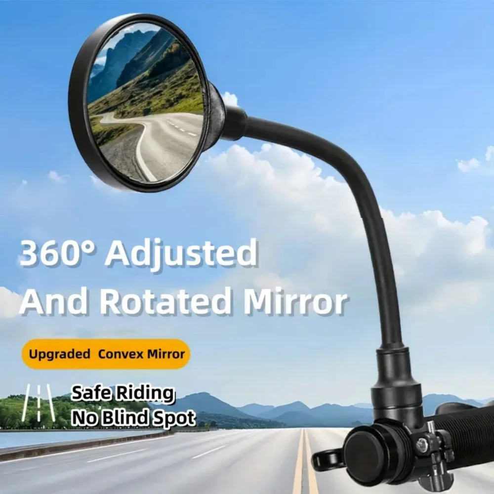 1/2PCS Bicycle Rearview Mirror 360 Rotatable Mountain Road Bike Handlebar Mirrors Adjustable Rear View Mirror Cycling Mirrors