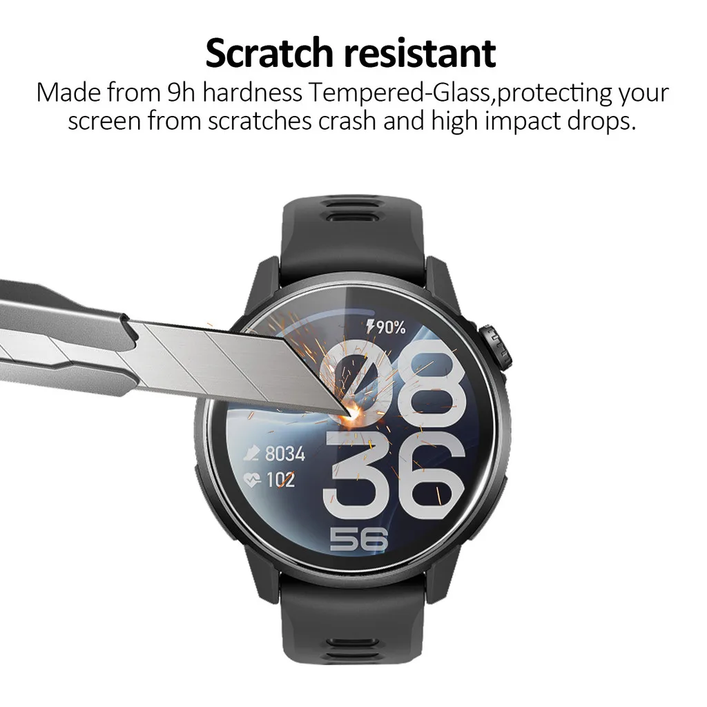 1-5CS 9H Tempered Glass SmartWatch Screen Protector for Coros Pace 4 Pro PACE4 4Pro Apex4 Pace3 2.5D Full Cover HD Clear Glass