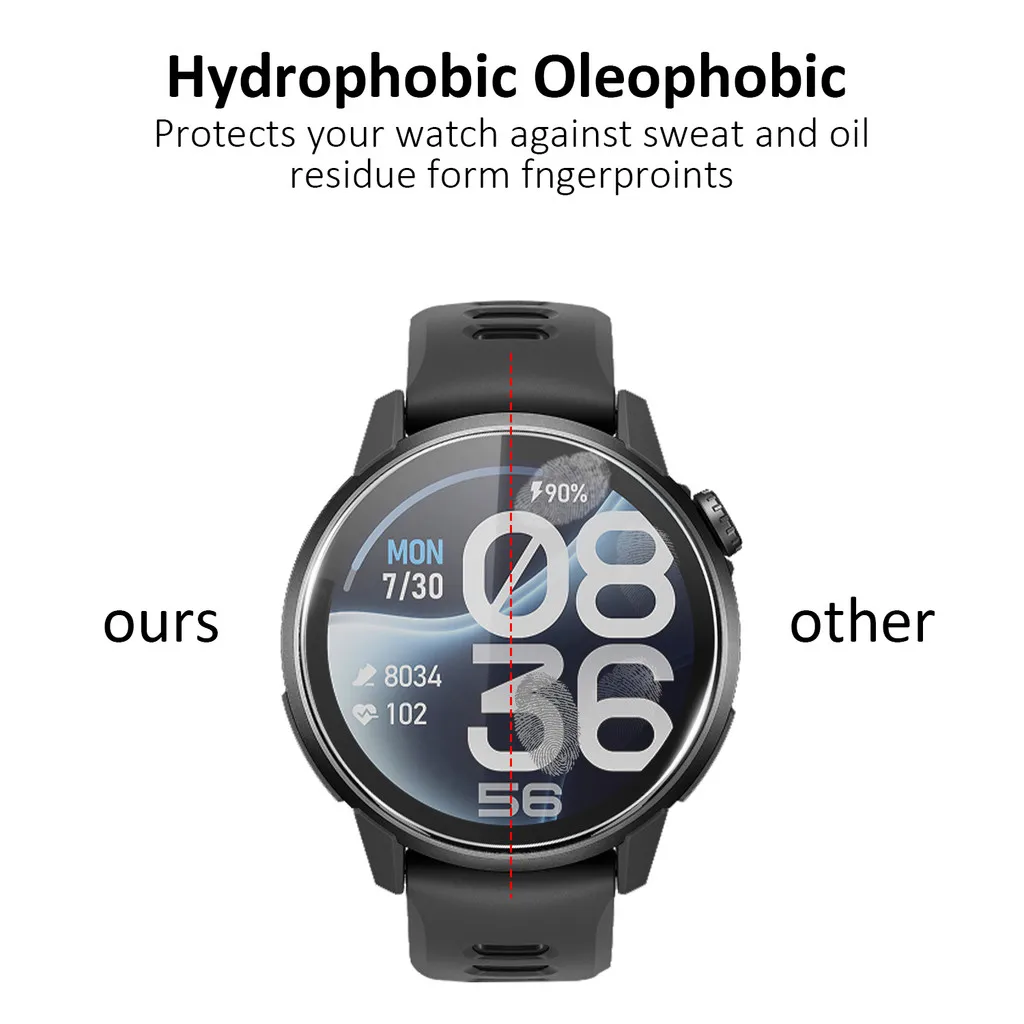 1-5CS 9H Tempered Glass SmartWatch Screen Protector for Coros Pace 4 Pro PACE4 4Pro Apex4 Pace3 2.5D Full Cover HD Clear Glass