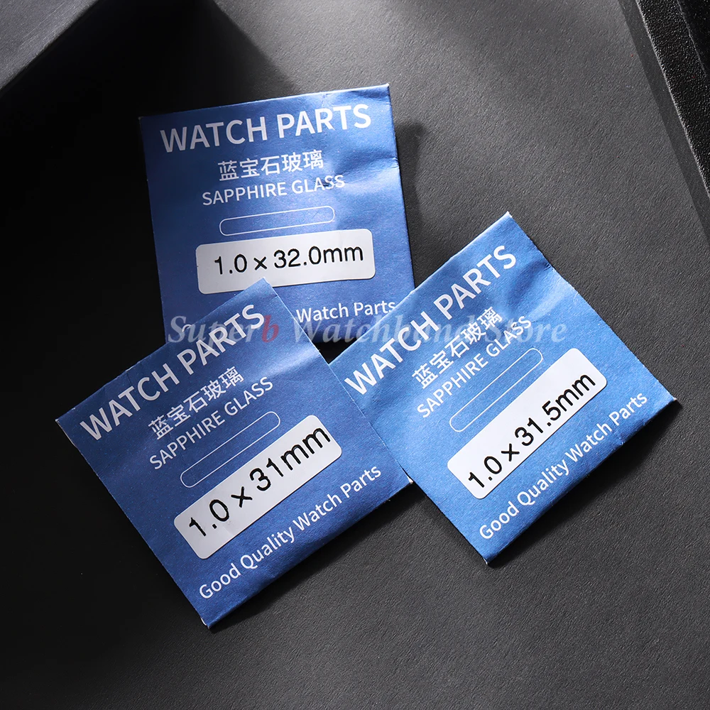 Flat Sapphire Watch Glass Thickness 1.0/1.2mm Diameter 28-32mm Round Transparent Crystal Mineral Glass Watch Parts