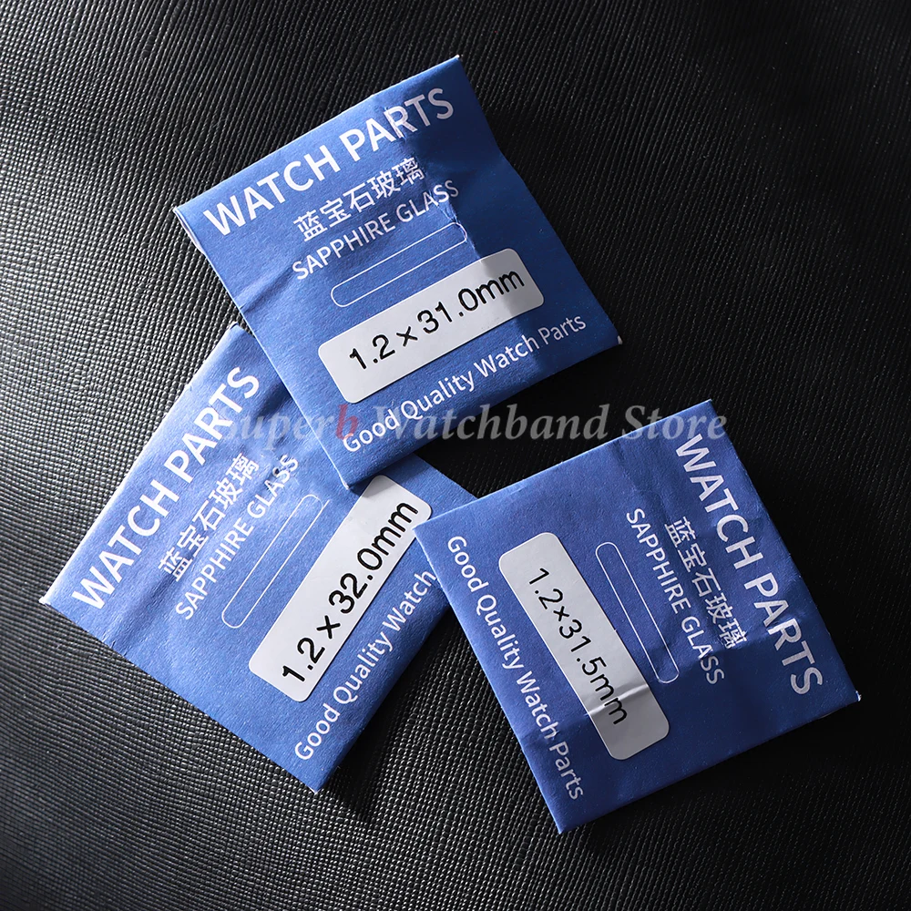 Flat Sapphire Watch Glass Thickness 1.0/1.2mm Diameter 28-32mm Round Transparent Crystal Mineral Glass Watch Parts