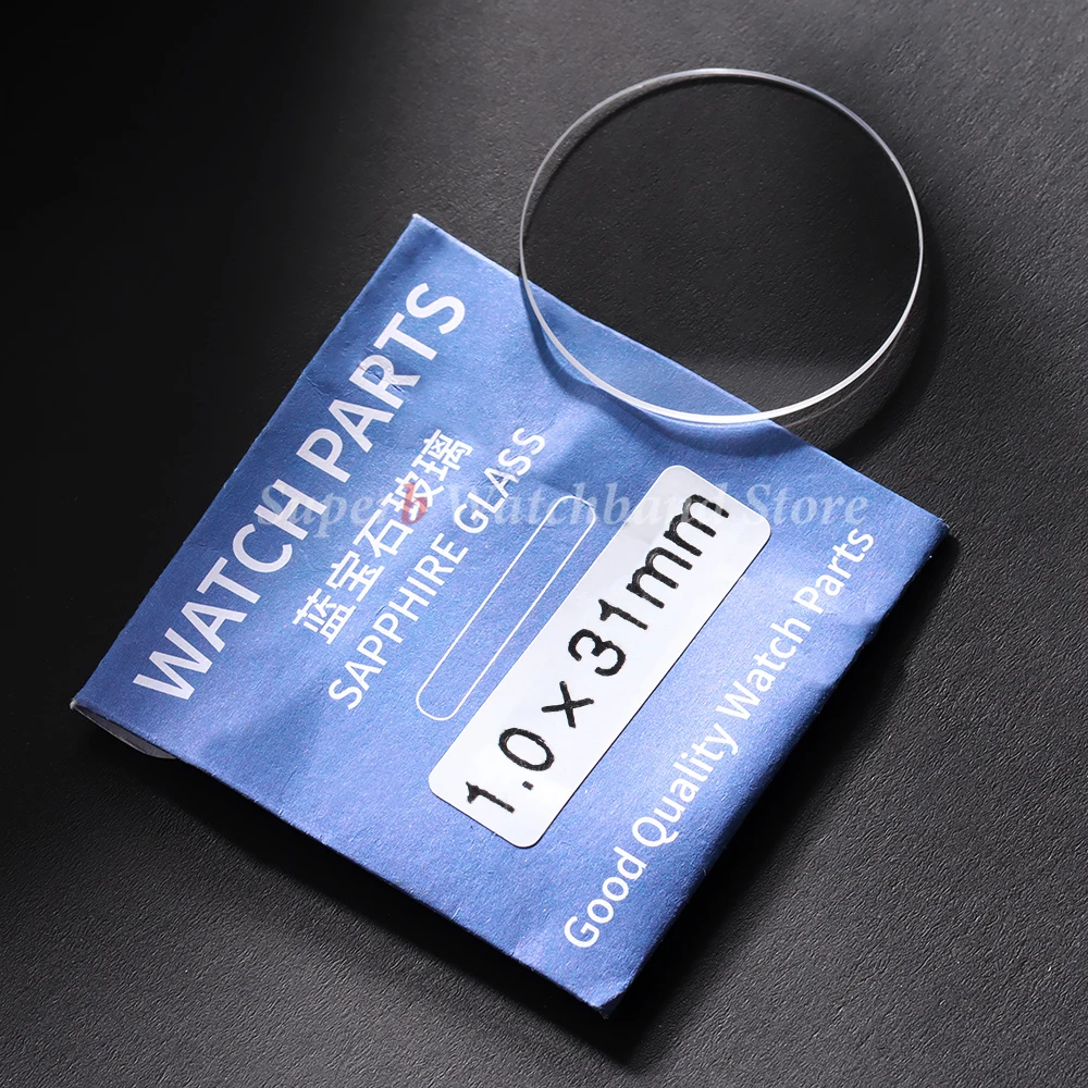 Flat Sapphire Watch Glass Thickness 1.0/1.2mm Diameter 28-32mm Round Transparent Crystal Mineral Glass Watch Parts