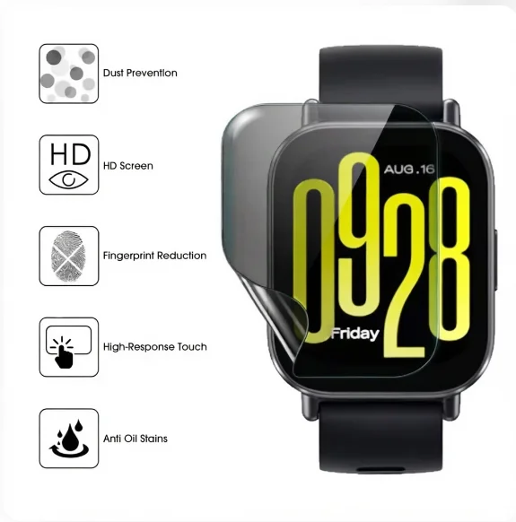 2Pcs Privacy Hydrogel Film For Xiaomi Redmi Watch 4 5 Active 5 Lite Screen Protector