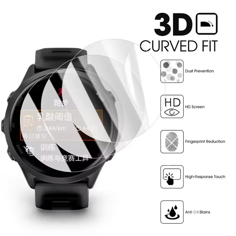 1-5Pcs HD Hydrogel Film For Garmin Forerunner 45 245 265 745 945 55 255 255S 955 165 158 235 735 935 Screen Protector Film