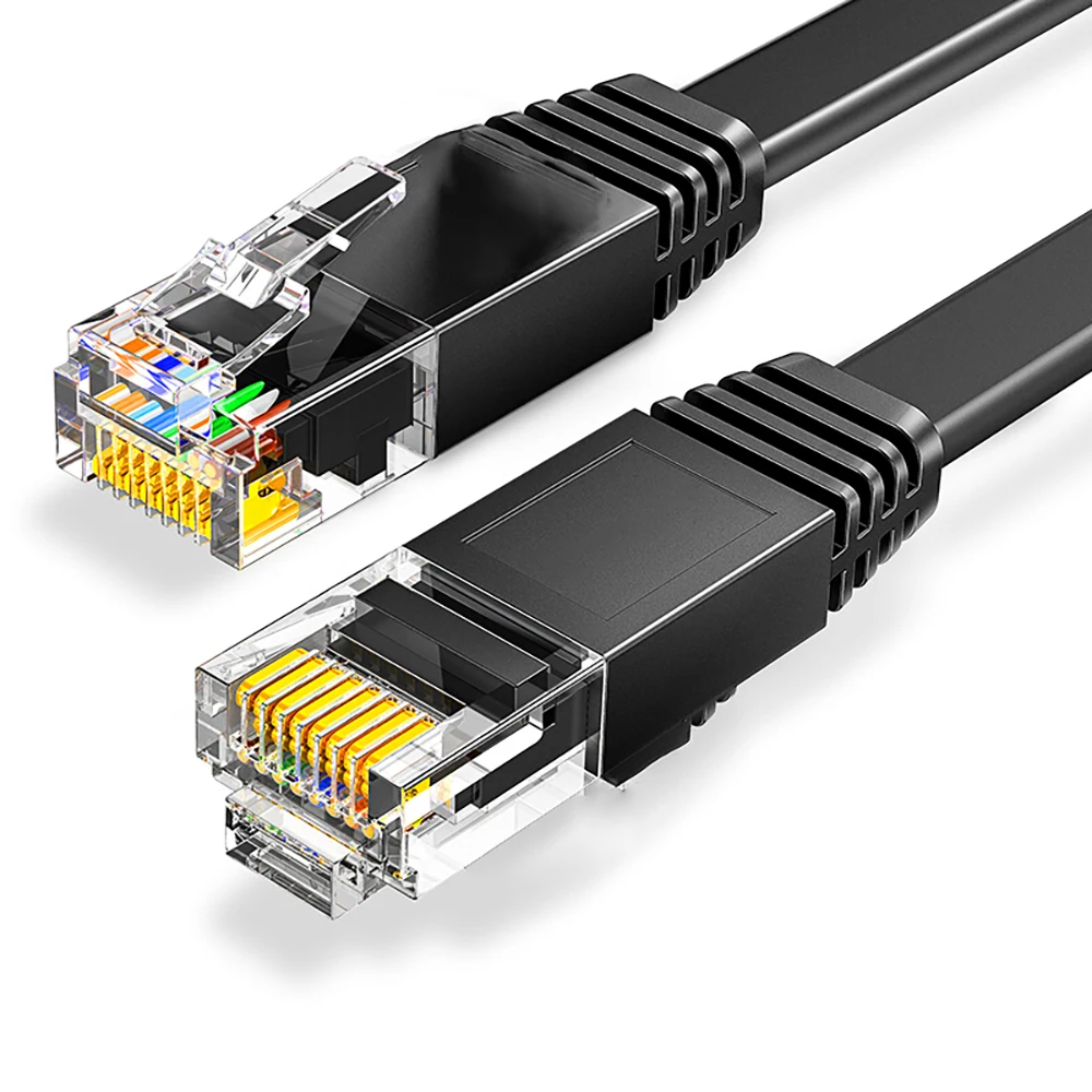 Ethernet Cable Cat6 Flat Cable Gigabit High Speed 1000Mbps Internet Cable RJ45 Shielded Network LAN Cord for PC PS5 PS4 PS3 Xbox