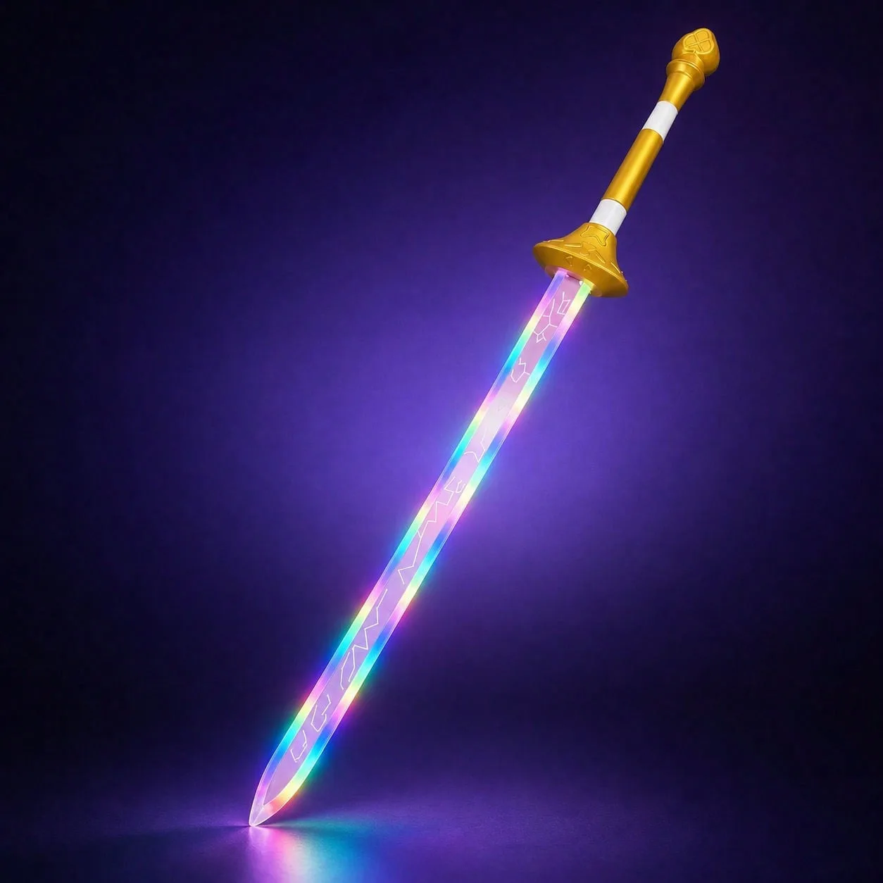 Demon Hunters Rumi Light Up Sword Plastic Cosplay Prop LED Rainbow Real Size Japanese Katana Display Collectible Roleplay Gift