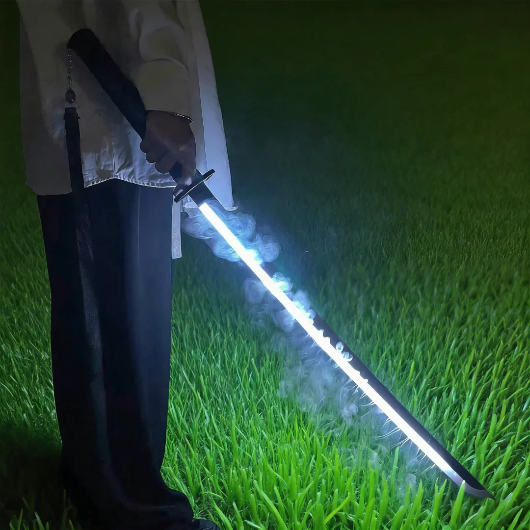 40inch Bleach Kuchiki Rukia Katana Sword LED Mist Original Vapour Sabre Wood Vapor Schwert Cosplay Accessories Prop Toy Gift