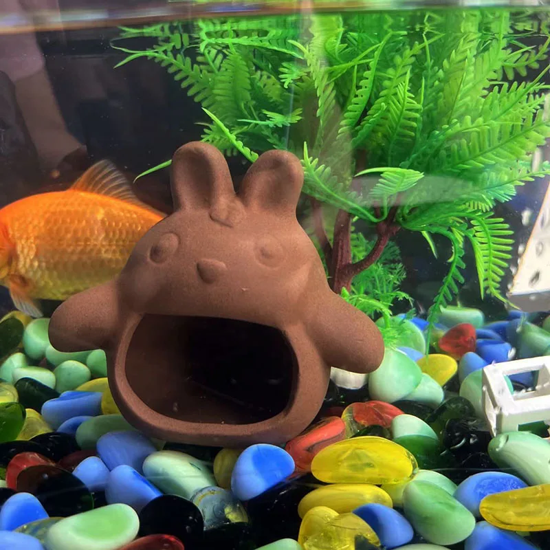 Ceramic Aquarium Decoration Fish Shrimps Shelter House Pottery Scorpion House Canister Simulation Stone Fish Tank Decor Great
