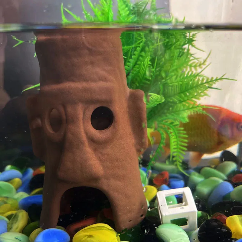 Ceramic Aquarium Decoration Fish Shrimps Shelter House Pottery Scorpion House Canister Simulation Stone Fish Tank Decor Great
