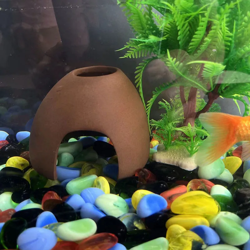 Ceramic Aquarium Decoration Fish Shrimps Shelter House Pottery Scorpion House Canister Simulation Stone Fish Tank Decor Great