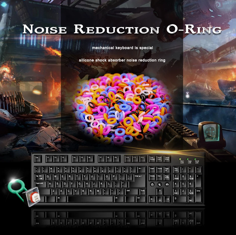 Keyboard O-Ring Keycaps Silicone Rubber ORing Switch Sound Dampeners Cherry MX Dampers Key Cap Silicone Seal Ring.